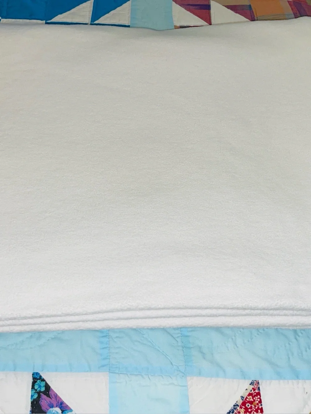 Sferra Brothers White Brushed 100% Cotton Blanket, Like New, Full Size